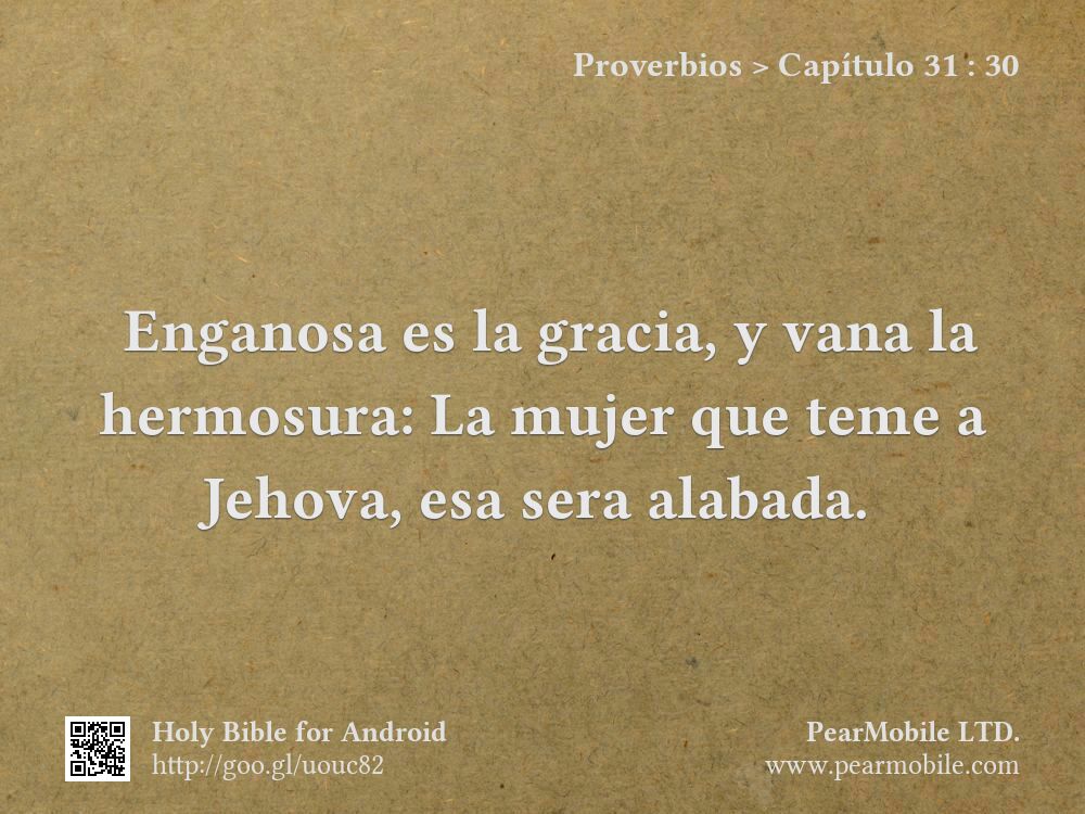 Proverbios, Capítulo 31:30
